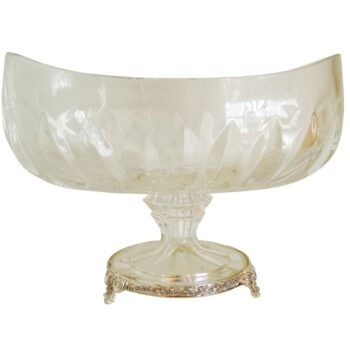 Aluguel de Cachepot Cristal com Pé Prata
