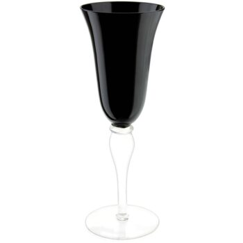 Aluguel de Taça de Champagne Preta em Vidro