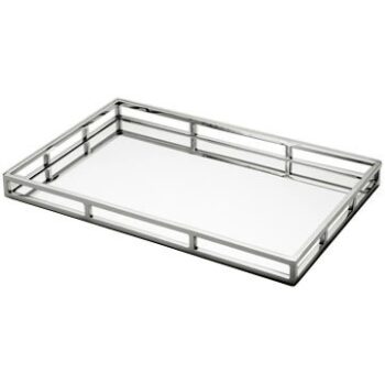Aluguel de Bandeja em Metal Espelhada