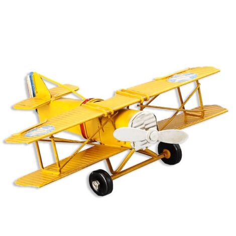 Aluguel de Avião Decorativo Amarelo 17x6cm