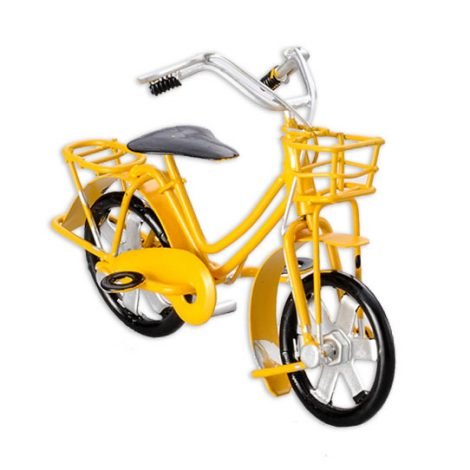 Aluguel de Bicicleta Decorativa Amarela 13x10cm