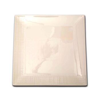 Aluguel de Prato de Sobremesa Quadrado Branco