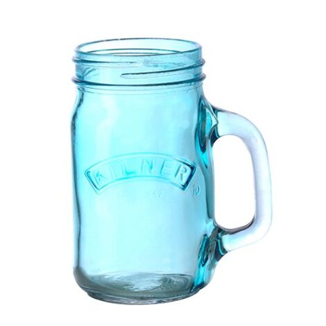 Aluguel de Caneca Kilner Vidro Azul 500ml