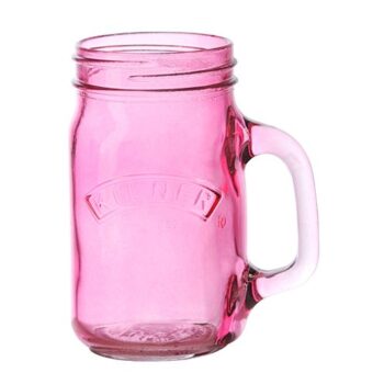 Aluguel de Caneca Kilner Vidro Rosa