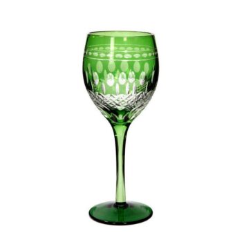 Aluguel de Taça de Vinho Verde Lapidada