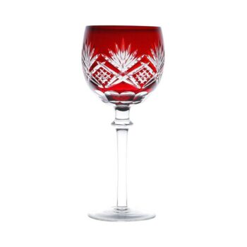 Aluguel de Taça de Vinho Vermelha em Cristal Lapidado