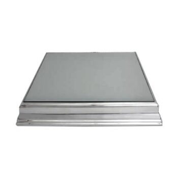 Base para Bolo Prata Quadrada com Espelho 50X50cm
