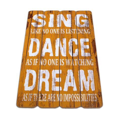 Aluguel de Placa Decorativa Sing Dance Dream
