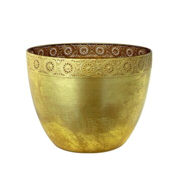 Aluguel de Cachepot Dourado em Metal