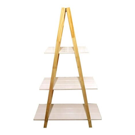 Aluguel de Prateleira Decorativa Escada Grande Branca em Laca 1,50cm