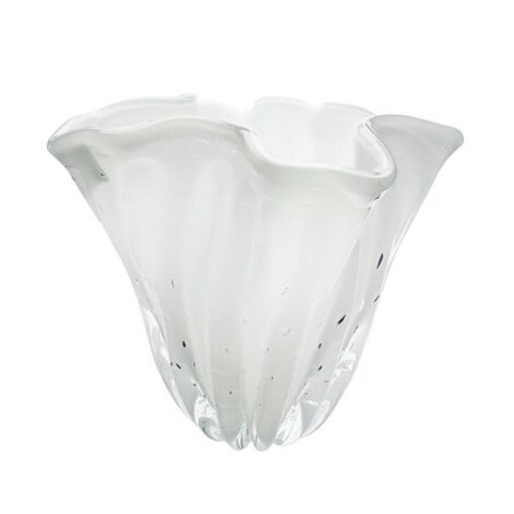 Aluguel de Vaso em Murano Branco G 25x23cm