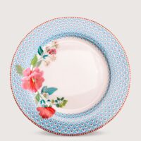 Aluguel de Prato de Mesa Borda Azul Flores Pip Studio