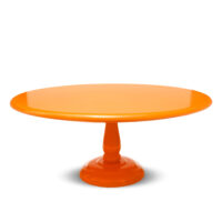 Aluguel de Prato com Pé em Laca Laranja 40x18cm