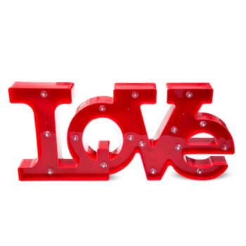 Aluguel de Letras Decorativas em Led Vermelho Love