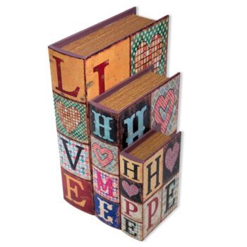 Aluguel de Kit Decorativo de Livros Flor Lis 3 Peças