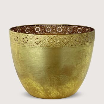 Aluguel de Cachepot Dourado em Metal