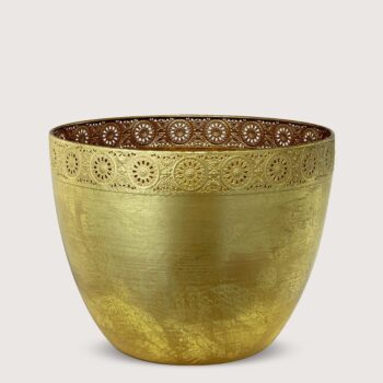 Aluguel de Cachepot Dourado em Metal