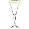 Aluguel de Taça de Vinho Tinto em Cristal com Borda Ouro