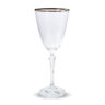 Aluguel de Taça de Água Lisa Cristal com Borda Prata