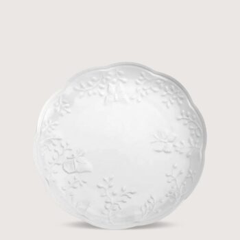Aluguel de Prato de Sobremesa Borboletas Branco
