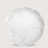 Aluguel de Prato de Mesa Borboletas Branco