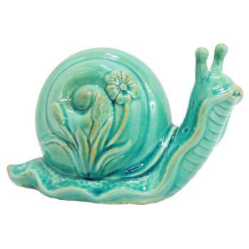 Aluguel de Caracol Decorativo de Cerâmica Turquesa