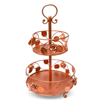 Aluguel de Prato 2 Andares Floral Cobre