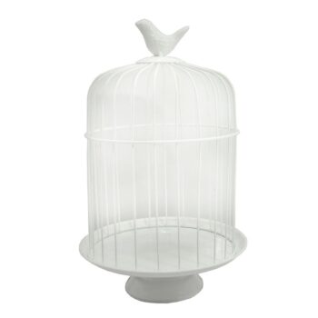 Aluguel de Prato com Pé e Cúpula Decorativo Gaiola