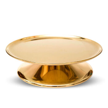 Aluguel de Prato com Pé em Latão Dourado