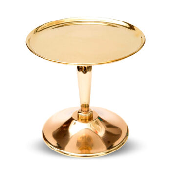 Aluguel de Prato com Pé em Latão Dourado