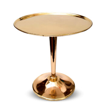 Aluguel de Prato com Pé em Latão Dourado