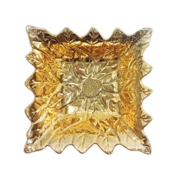 Aluguel de Petisqueira Decorativa Quadrada Dourada