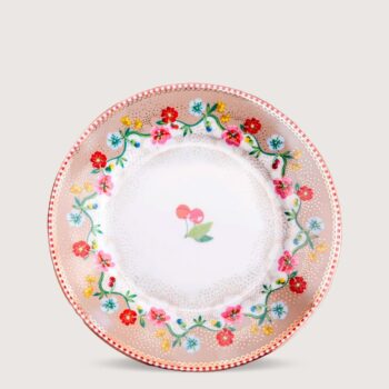 Aluguel de Prato de Sobremesa Cherry Caqui Floral Pip Studio