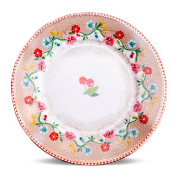 Aluguel de Prato de Sobremesa Cherry Caqui Floral Pip Studio