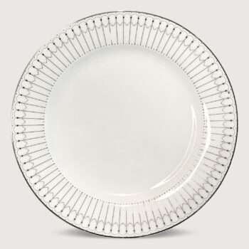 Aluguel de Prato de Mesa Risqué Borda Prata 26,5cm