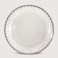 Aluguel de Prato de Mesa Borda Renda Prata