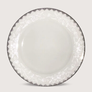 Aluguel de Prato de Mesa Borda Renda Prata