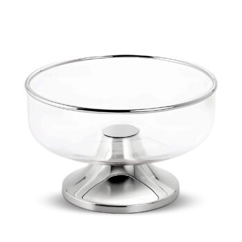 Aluguel de Centro de Mesa com Pé e Aro de Prata