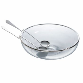 Aluguel de Saladeira com Aro e Par de Talheres Prata