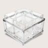 Aluguel de Porta Talheres Inox com 4 Divisórias em Cristal 24x22cm