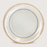 Aluguel de Prato de Mesa Branco com Borda Ouro Wolff