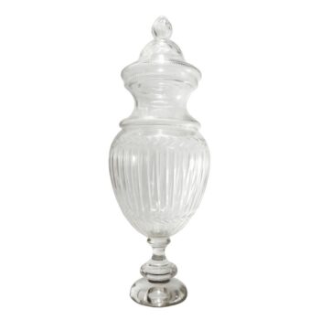 Aluguel de Compoteira Decorativa Lapidada de Vidro com Pé
