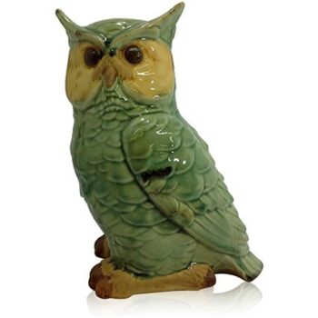Aluguel de Coruja Decorativa de Cerâmica Verde