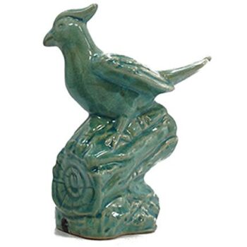 Aluguel de Pássaro Decorativo Topete de Cerâmica Turquesa