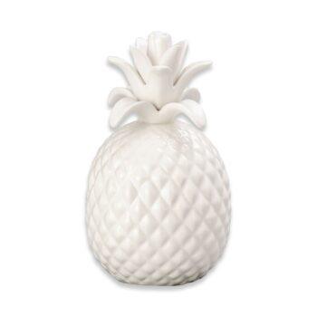 Aluguel de Abacaxi Decorativo de Cerâmica Branco