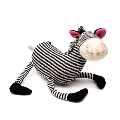 Aluguel de Zebra Decorativa Feliz em Pelúcia Curta