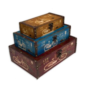 Aluguel de Kit de Caixas Decorativas Bike 3 Peças