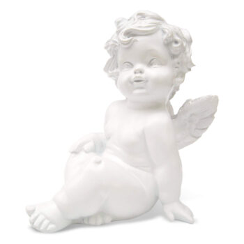 Aluguel de Anjo Decorativo Sentado Mão no Joelho