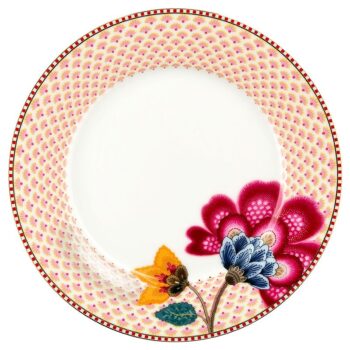 Aluguel de Prato de Sobremesa Branco Floral Pip Studio