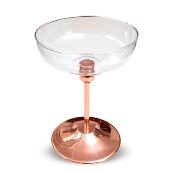 Aluguel de Bowl de Vidro com Pé Cobre P